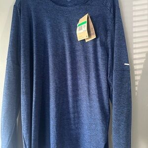 - Nike Blue Long Sleeve Tee with Relaxed Fit